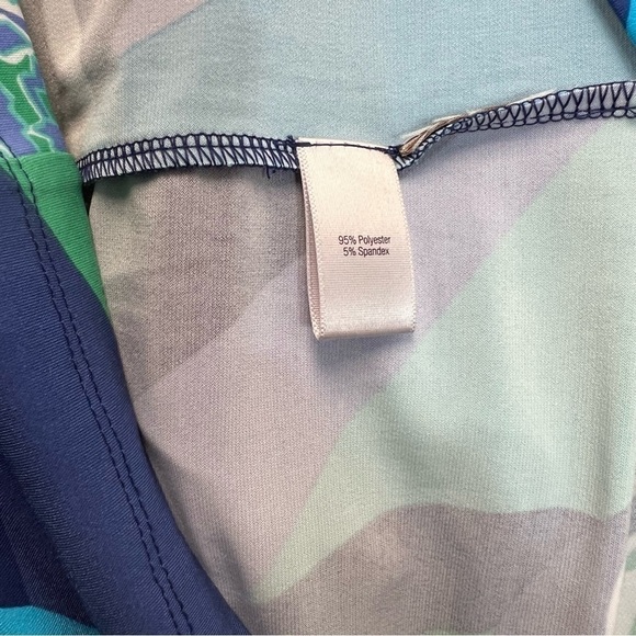 Jennifer Lopez JLO Paisley Blouson Dolman Sleeve Wide Neck Dress Belt Small S - Picture 5 of 5